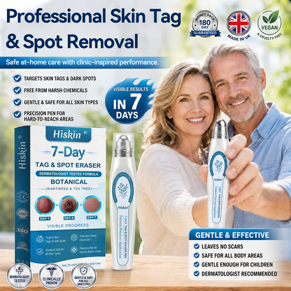 Hiskin® 7-𝐷𝑎𝑦 𝗧𝐚𝐠 & 𝗦𝗽𝐨𝐭 𝐄𝐫𝒂𝒔𝒆𝒓(Zero Pain, Zero 𝐒𝐜𝐚𝒓𝒔 Rollerball)