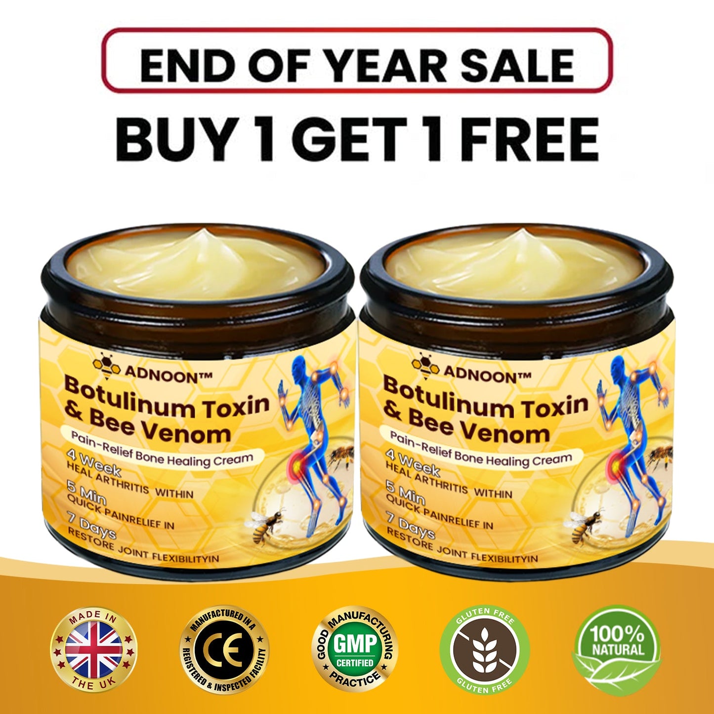 ADNOON® Botulinum Toxin & Bee Venom Pain-Relief Bone Healing Cream