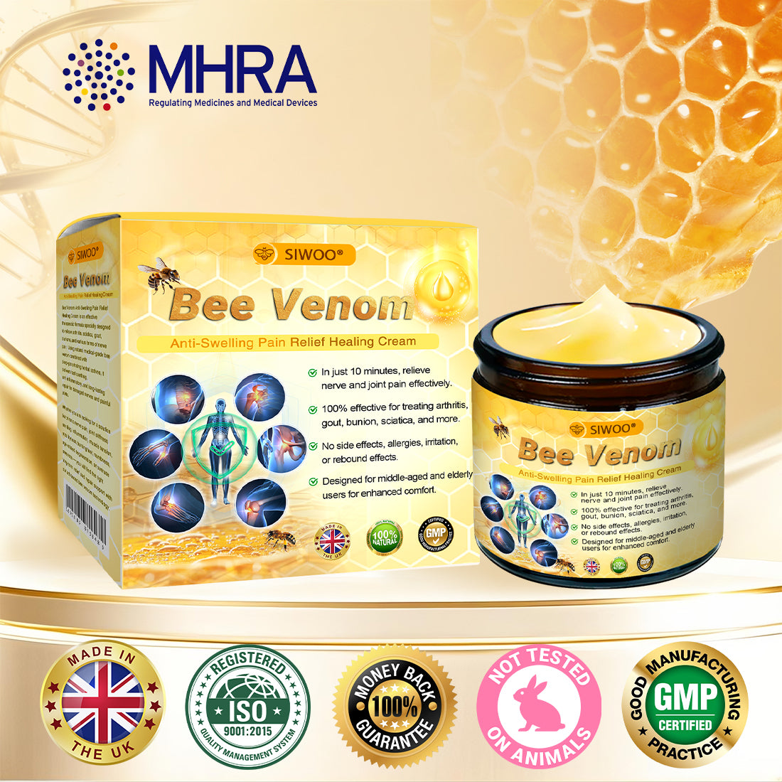 SIWOO® Bee Venom Anti-Swelling Pain Relief Healing Cream